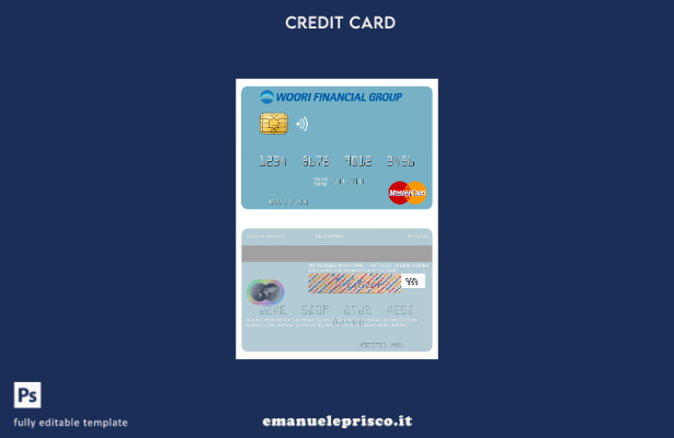 modello mastercard stile verificato della Corea del Sud Woori Financial Group